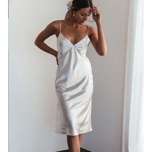 Grace Loves Lace | SILKY SATIN MIDI MOONSHINE